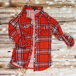 Red Plaid Button Down